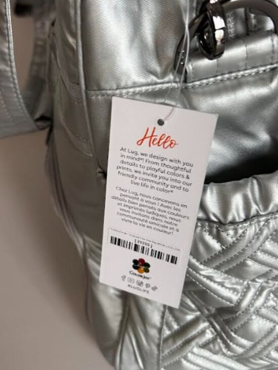 Lug Puddle Jumper LE Convertible Tote Bag Metallic Silver main image 15